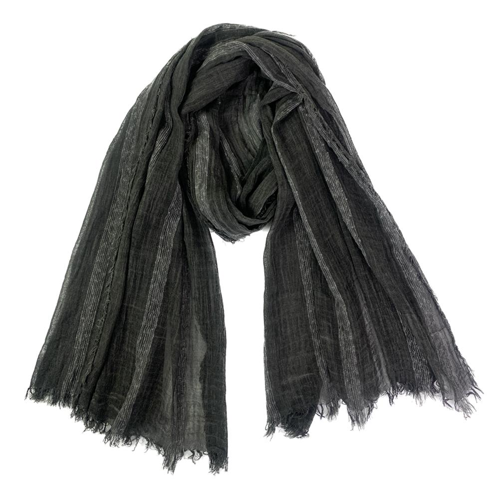 Cotton Linen Fashion Men Striped Scarf Autumn Winter Warm Neckerchief Casual Artistic Tassel Bufandas Shawls Male Accessories