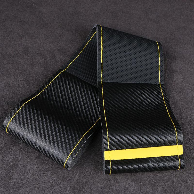 2026 Hot For Volkswagen VW High-End Carbon Fiber Car Steering Wheel Cover Soft Durable Artificial Leather Universal Luxury Autom