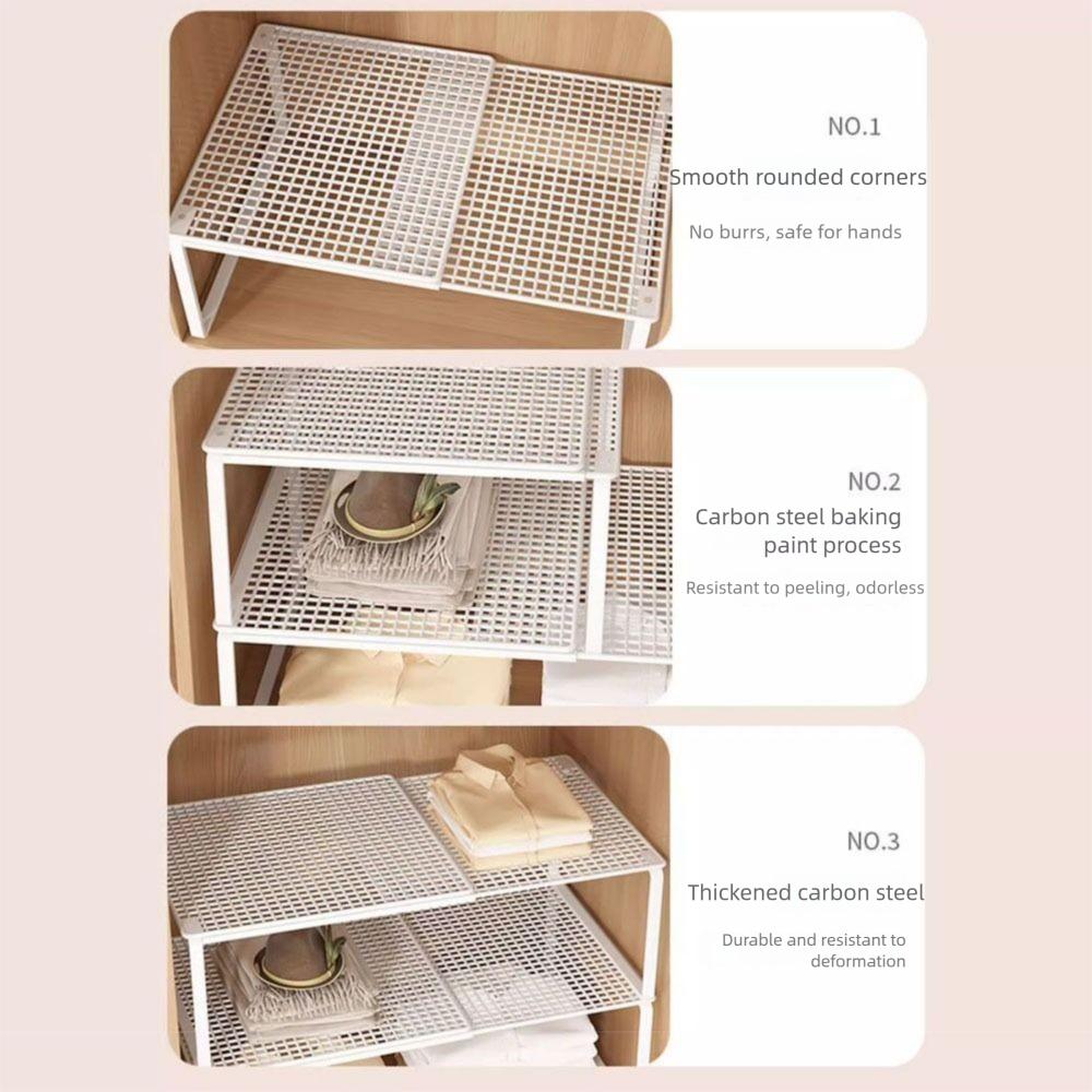 Stackable Wardrobe Divider Board Layered Partition Clothing Storage Rack Cabinet Organizer  Kitchen