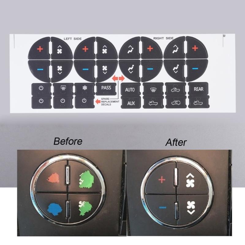 Air-Conditioner Button Sticker Inner Decor Dashboard Control Button Repair Decal