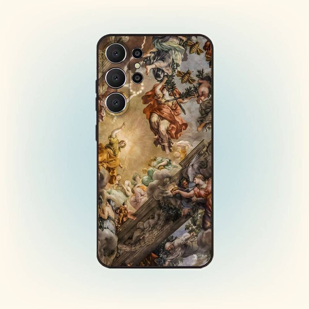 Renaissance Art Paintings Phone Case For Samsung S25,S24,S21,S22,S23,S30,Ultra,S20,FE,Lite,10,9,Black Cover