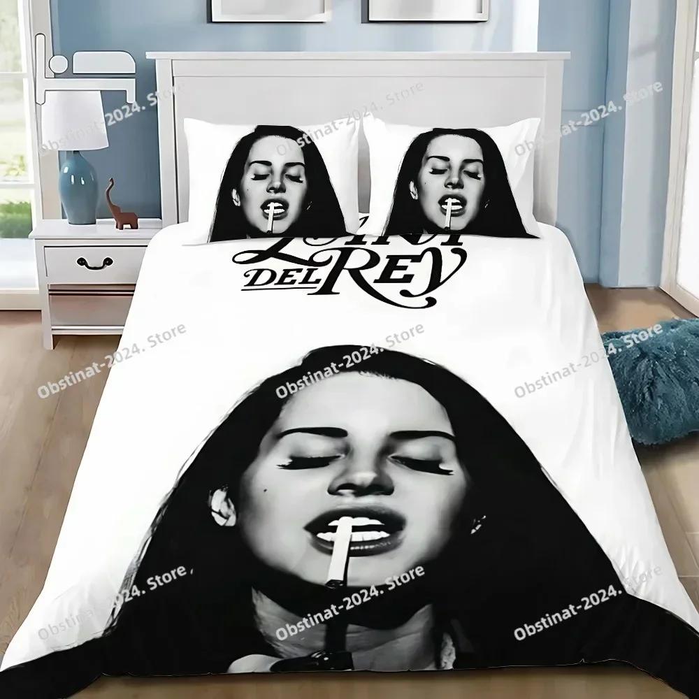 Singer Bettwäsche Set Bettbezug Kissenbezug Erwachsener Junge L-Lana D-Del Reys Mädchen Schlafzimmer Dekoration Kinder Geschenk Einzelbett Doppelbett Große Größe