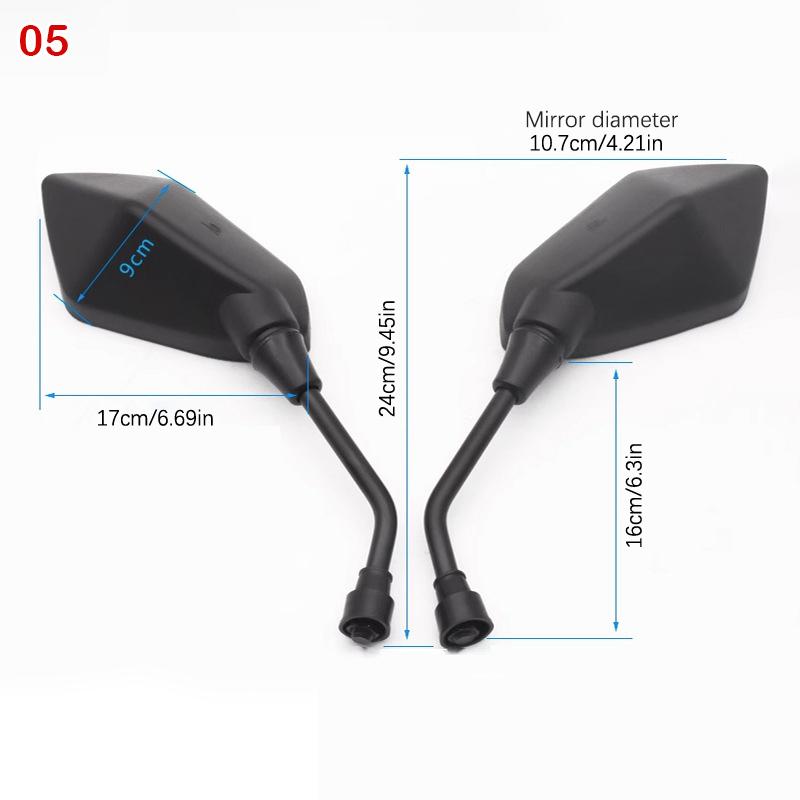 1 Pair Anti-Fall Round Motorcycle Side Rearview Mirrors For For Mountain Road Bike Motorcycle Bike Rear View Mirror Holder