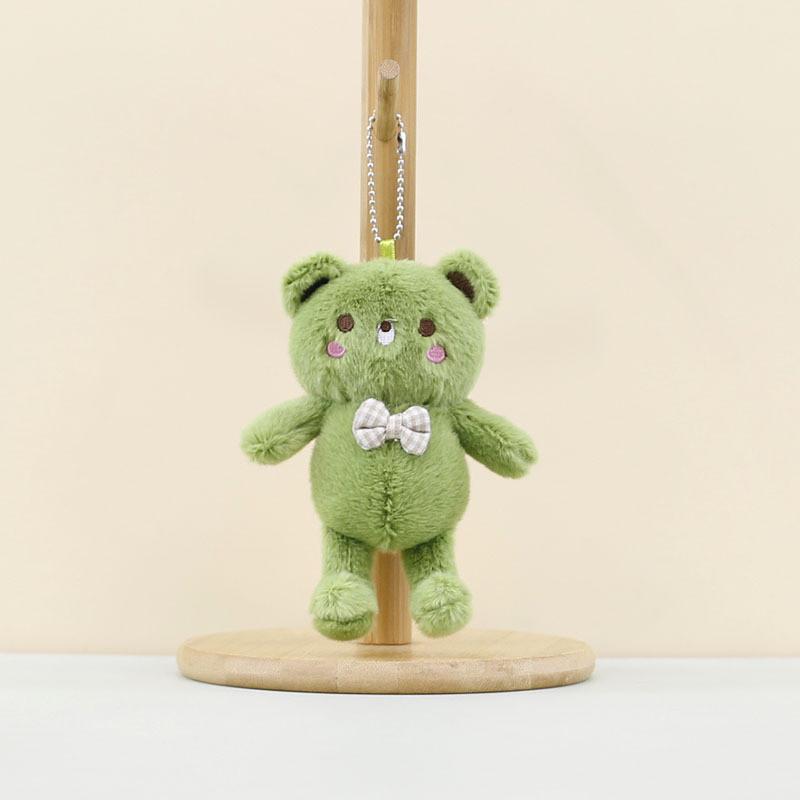 Adorable Cartoon Teddy Bear Keychain Plush Toy With Cute Bowtie For Kids And Adults