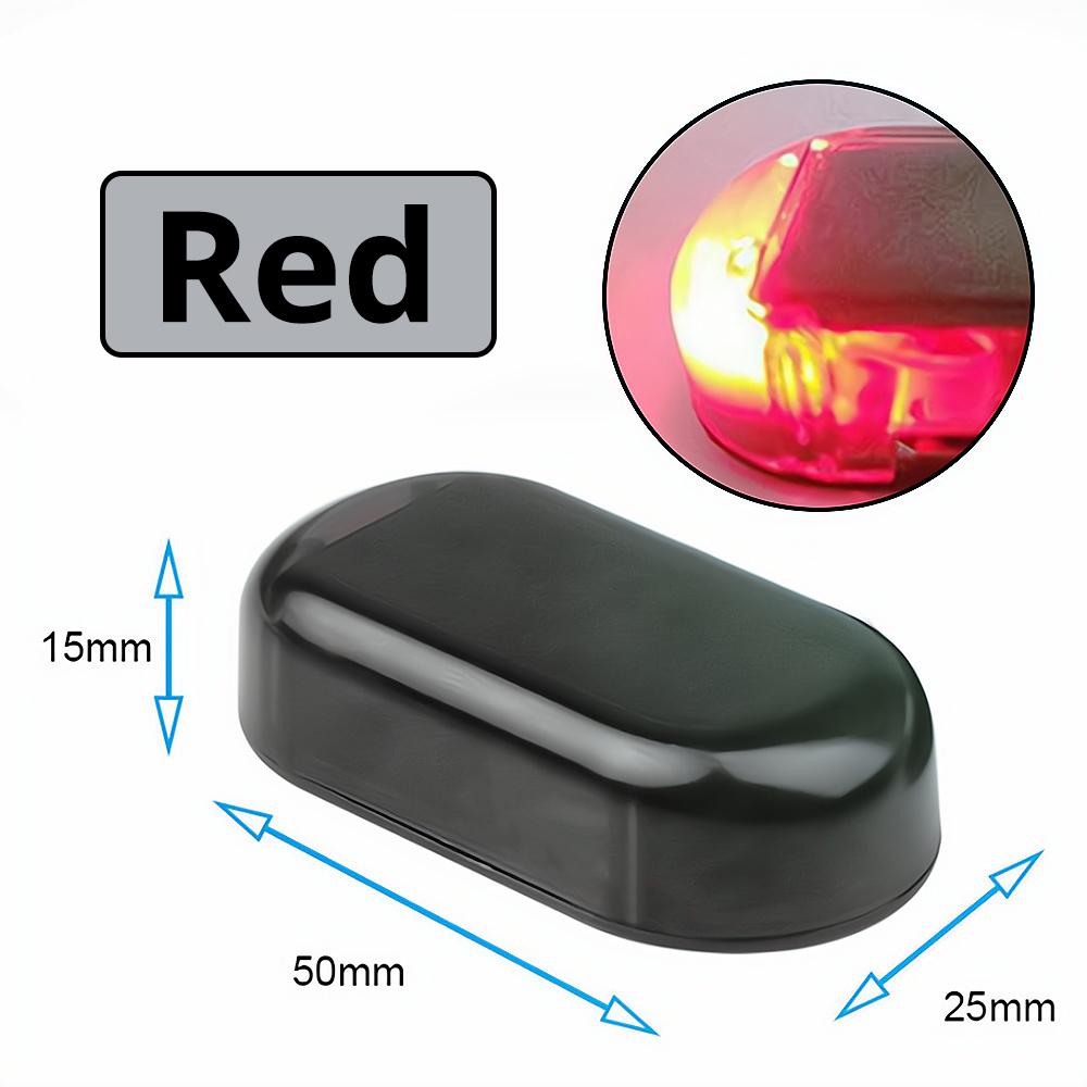 

Автомобильные охранные огни на солнечных батареях, имитация сигнализации, беспроводное предупреждение, противоугонные лампы, мигающие светодиодные имитации, декоративные огни 1PCS красный