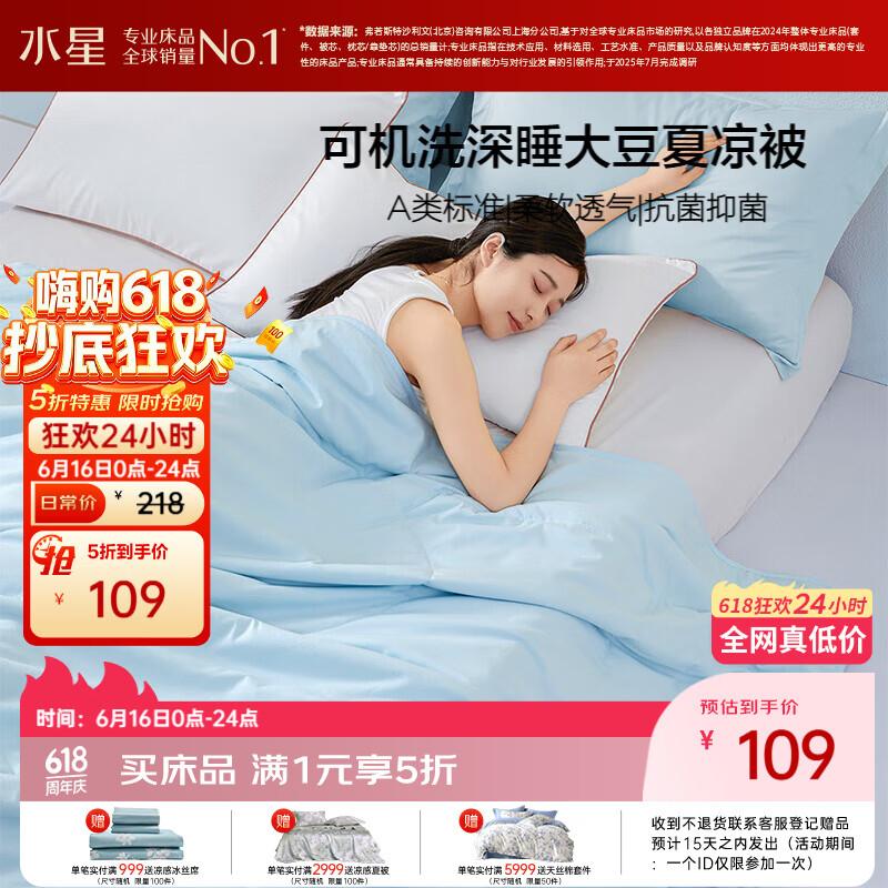 Mercury Home Textiles Soy Fiber Summer Quilt 200cm*230cm синий