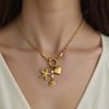 Trendy Women Necklace Stainless Steel Necklace Everyday Wear Necklace Heart Starfish Shell Jewelry Suitable for Woman