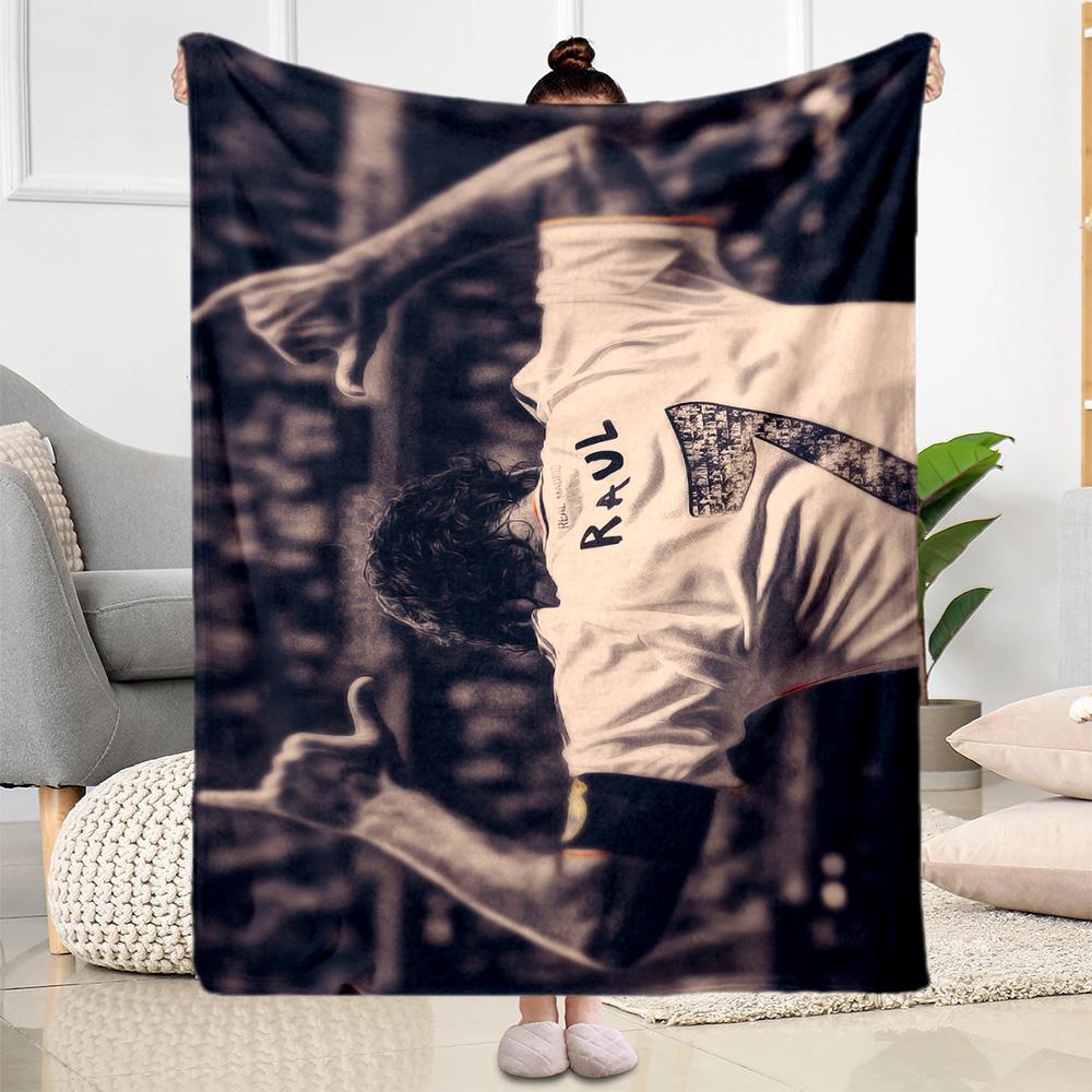 Real Madrid Graffiti Artwork Blanket Soft Warm Cozy Perfect for Livingroom Bed Bedding Four Seasons Multipurpose Modern