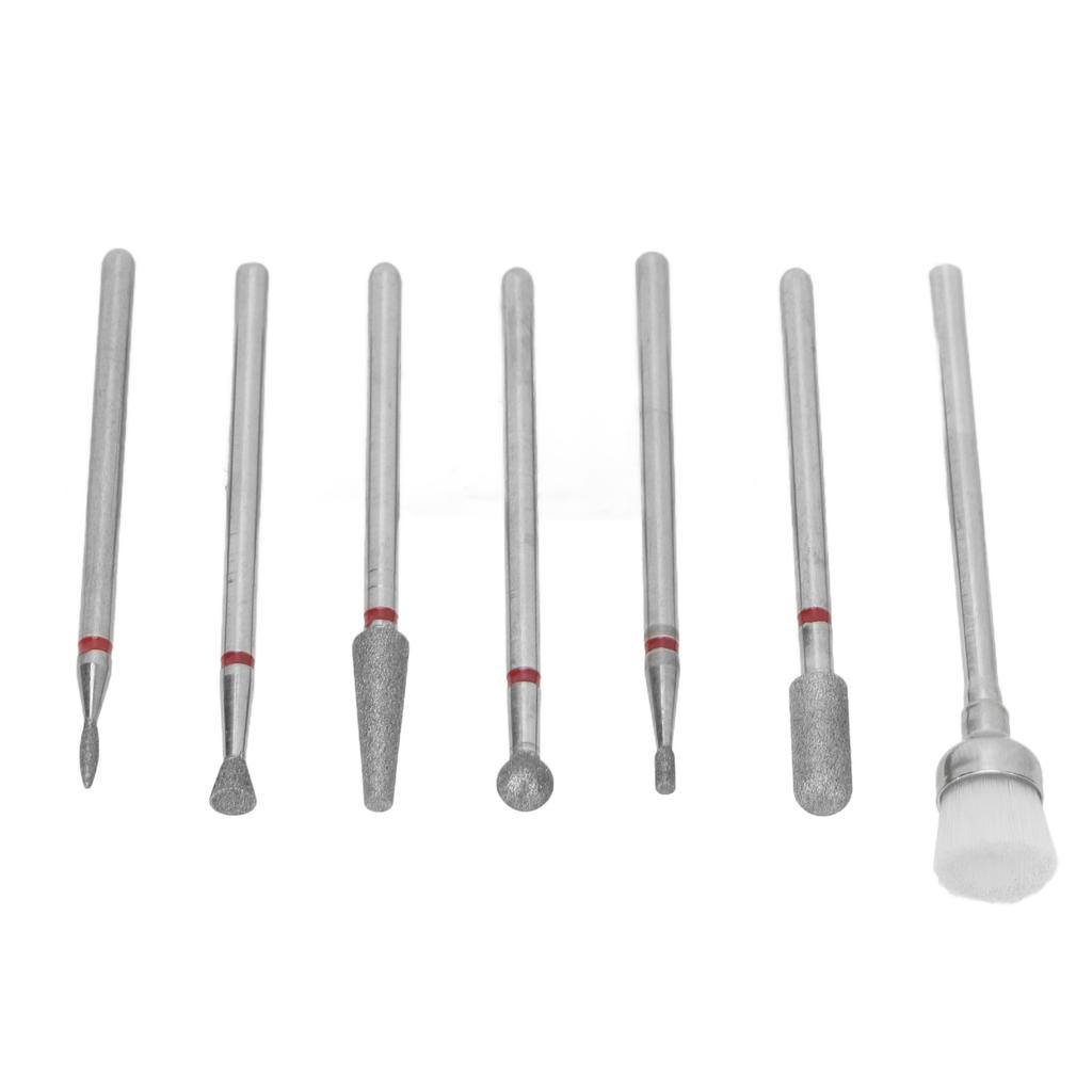 7pcs Nail Drill Bits Rotatable Fast Remove Coarse Skin Portable Tungsten Carbide Drill Bits
