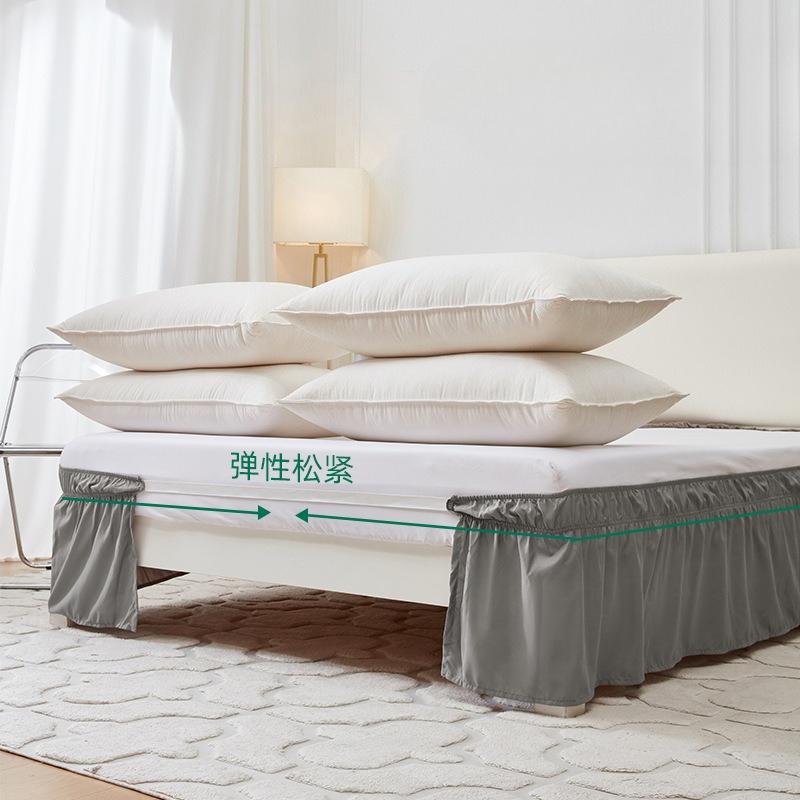 King Queen Twin Wrap Around Dust Elastic Ruffle Bed Skirt Bedding for Easy Fit Wrinkle-Free Washable Fade Resistant Home Decor