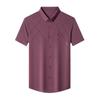Summer New Style Lapel Men's Shirt Korean Style Fashionable Urban Comfortable Casual Mid-green Seamless Shirt