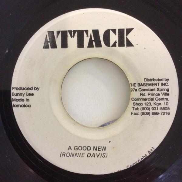 

7inch Record RONNIE DAVIS - A Good New NONE Attack Jamaica Reggae, Ska & Dub Used