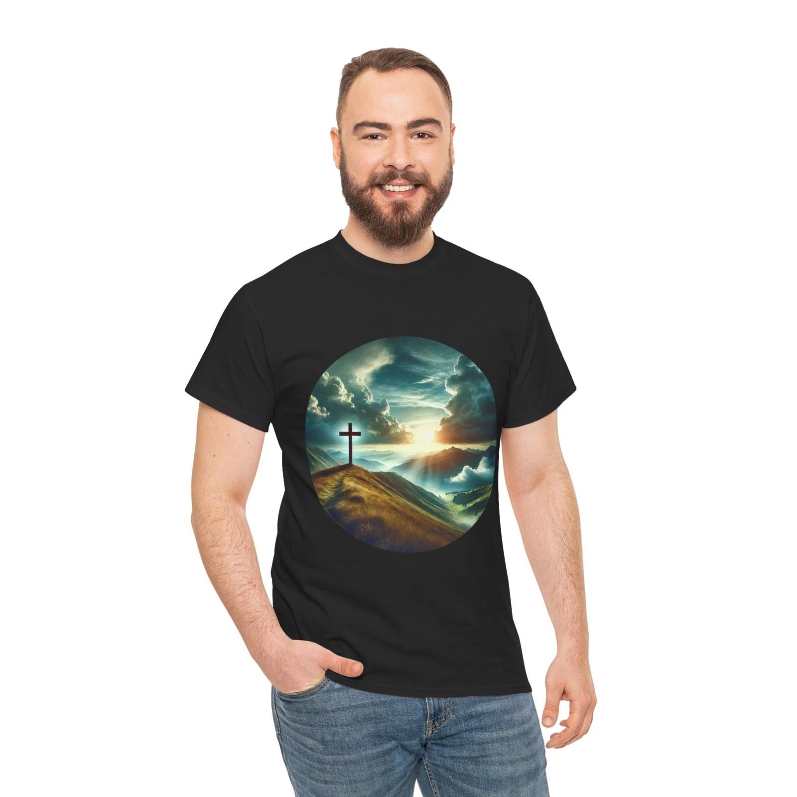 Religious Art the Cross Jesus Christ Faith T-Shirt Bible Religion Resurrection S