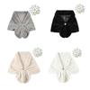 Trendy Ladies Shawl Set Large Size Wrap Polyester Furs Shawl Cold Weather Comfortable and Fashionable Outerwear
