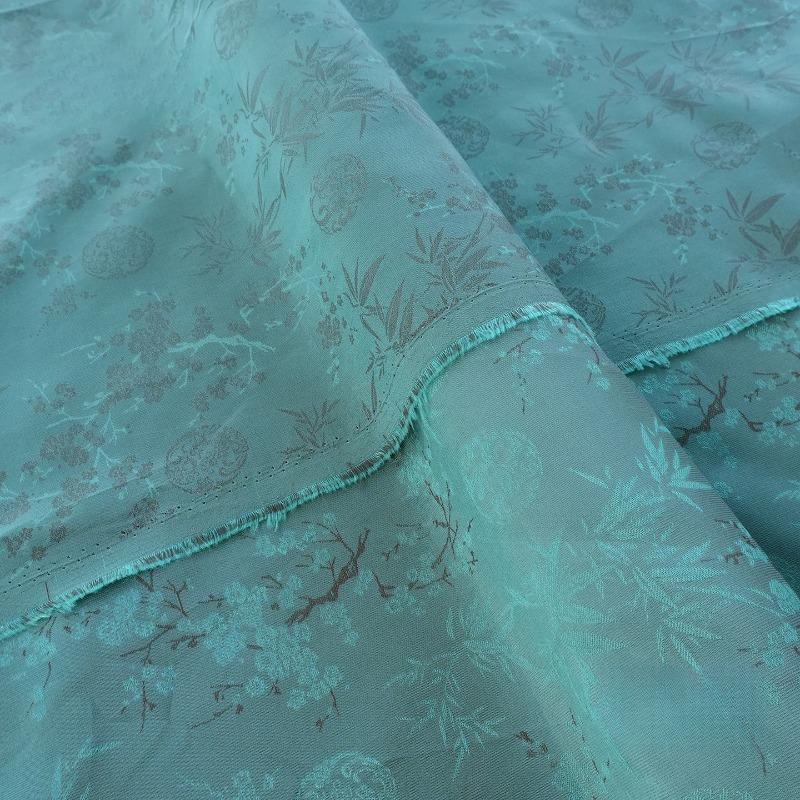 

100x145cm New Chinese Style Rayon Jacquard Fabric Lightweight Breathable Sheer Cloth for Sewing Hanfu & Sun Protection Clothing 50x145cm