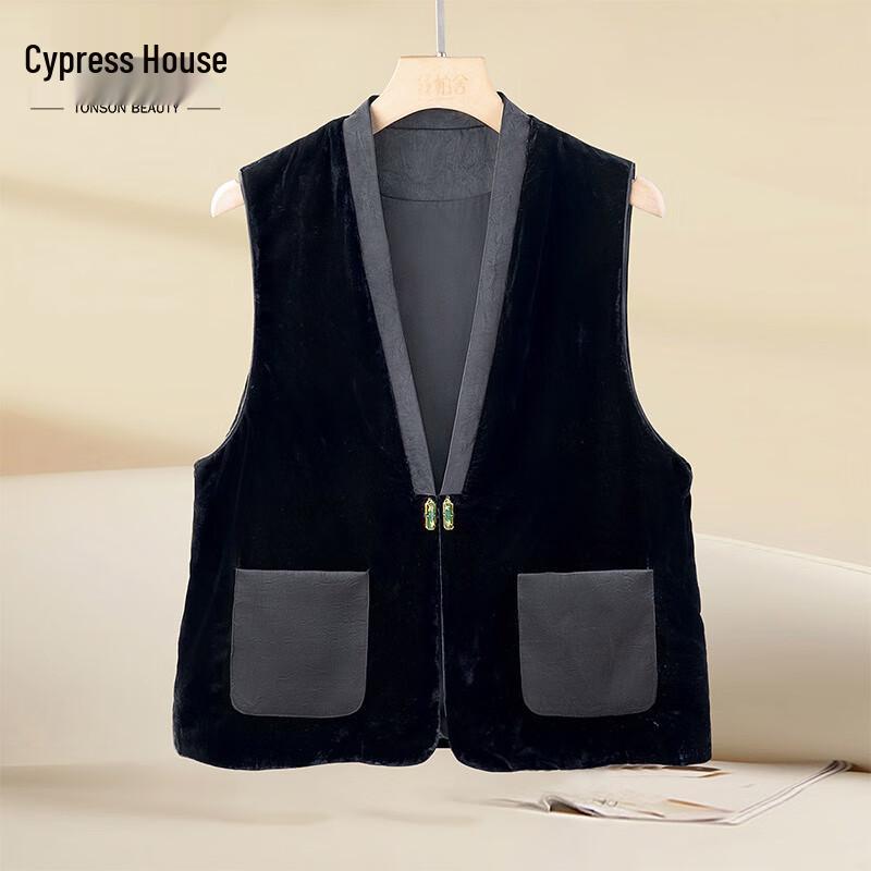 

Женский новый жилет в китайском стиле с V-образным вырезом M