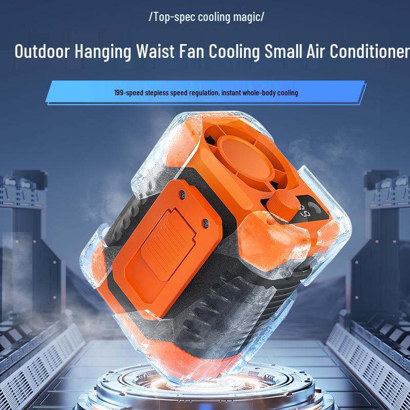 High-Speed Portable USB Waist Clip Fan for Outdoor Use