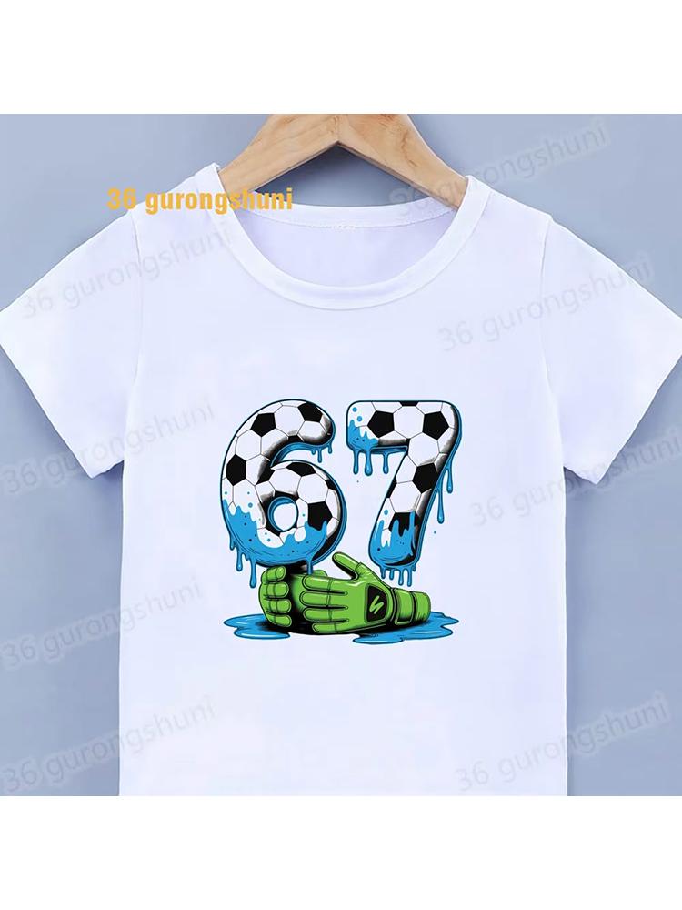 Kids Retro Cartoon SIX SEVEN 67 Graphic TShirt Soft Cotton Cute Wear for Boys Girlsdf0139