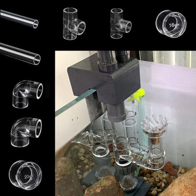 16 20mm Akrylowe Złączki do Rur Kolano 90 Stopni Trójnik do Zbiornika Złącza Trójnikowe Przezroczyste Złączki Tee z Pleksi