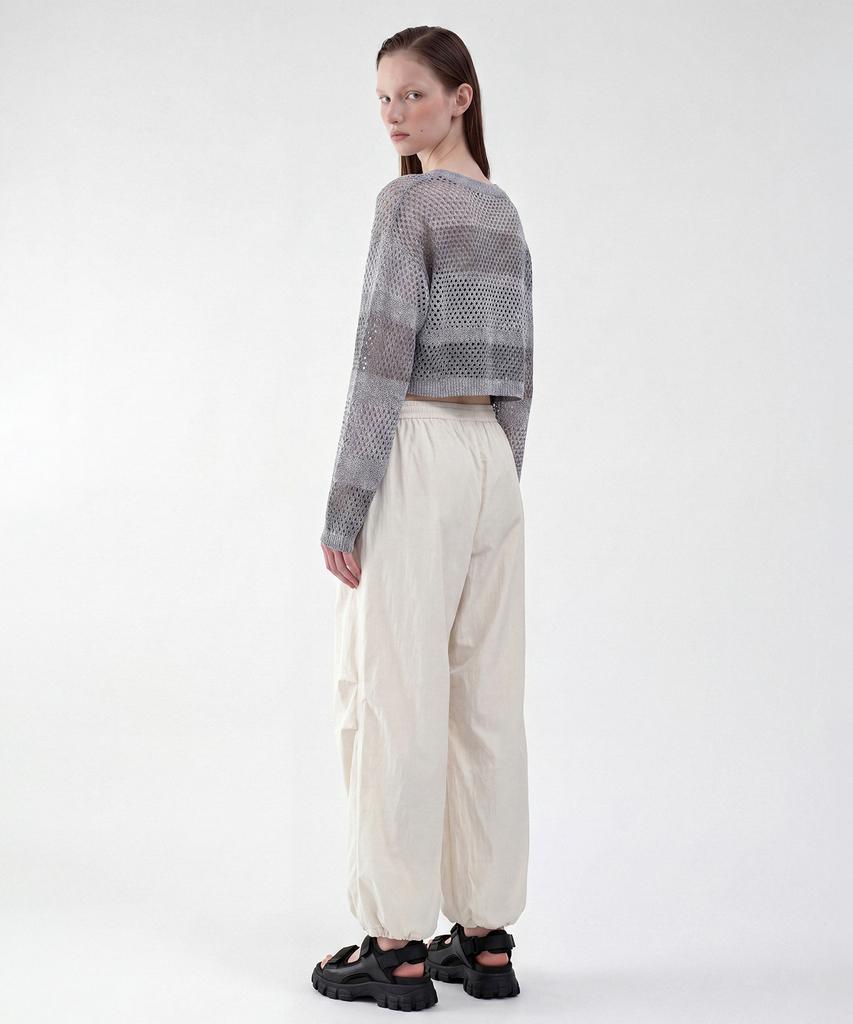 CUTZ Tone Mix Crop Mesh Pullover