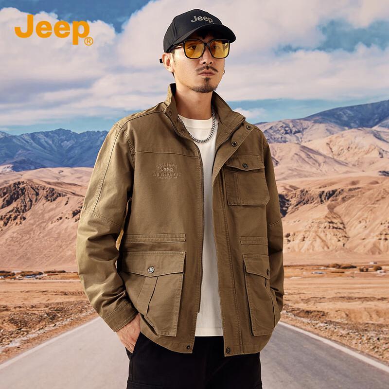 

JEEP Men s Pure Cotton Multi-Pocket Workwear Jacket 3XL