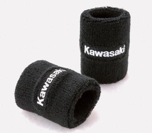 Kawasaki Genuine Kawasaki Black Embroidered Logo Wristband (One Piece) J8009-0033