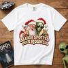 Sleigh Spotted Over Roswell T-Shirt, Funny Alien Santa Christmas Shirt, Retro UFO Holiday Graphic Tee, Sci-Fi Xmas Party Gift Shirt