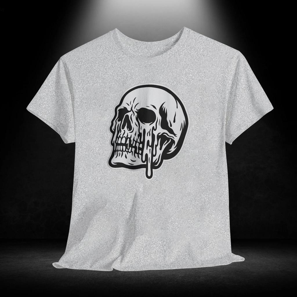 Drippy Skull Tshirt Summer Mens Tracksuit Harajuku Pullovers Roundneck Shortsleeved Tops Cotton Sweatshirt Casual Sportswear