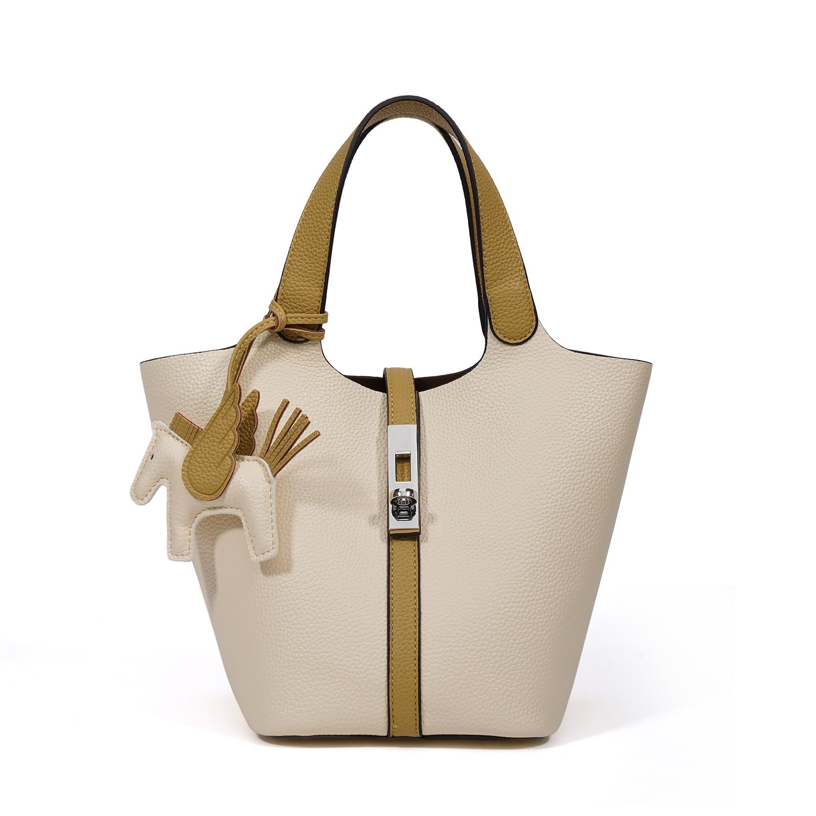 

LANGING Women s Handbag, Large Capacity Tote Bag, Popular Commuter Bag, Eco-Leather, Synthetic Leather, Simple, Solid Color, Ultra Lightweight, Soft,