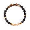 Festive Gifts Black Onyx Tiger Eye Citrine And Gold Hematite Beaded Bracelet Bold Fashion Jewelry For Men Daily Wear Simple Versatile Accessory