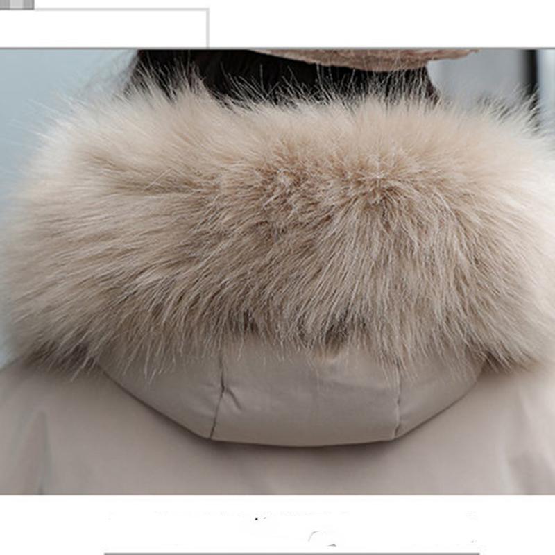 Winter Korean Women's Long Sections of Cotton Clothing Large Size Slim Knee-high Thickened Ladies Cotton Jacket
