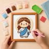 Jesus Faux Pearl Painting Kit, DIY Handmade Jesus Rhinestone Painting Crafts, Beginner Friendly Religious Art Painting for Home Decoration