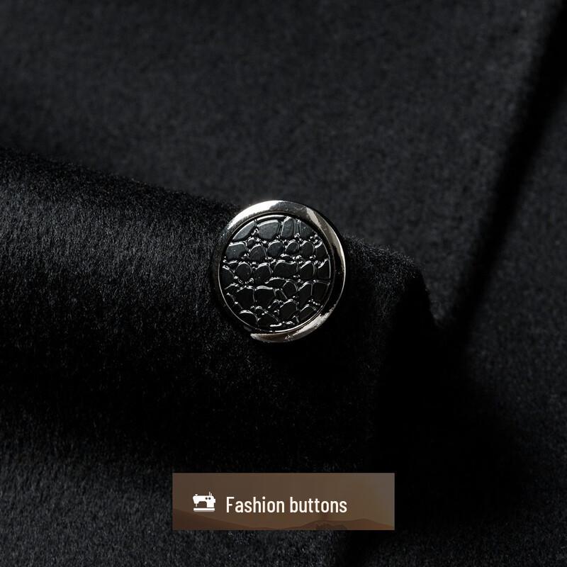 Men's Merino Wool Blend Winter Overcoat with Removable Goose Down Liner