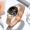 OLEVS 5189 Milanese Mesh Women's Quartz Watch with Love Diamonds