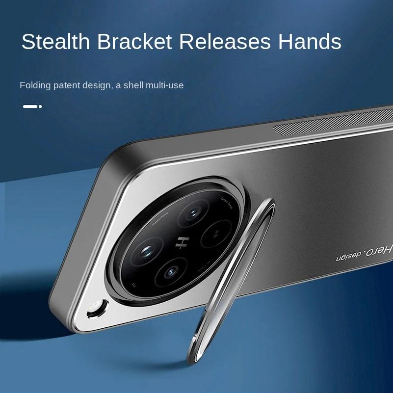Metal Lens Camera Holder Cover for OPPO Find X8 Pro X 8 X7 Ultra X6 Pro Ultra-thin Matte Protect Invisible Kickstand Case for FindX8Pro