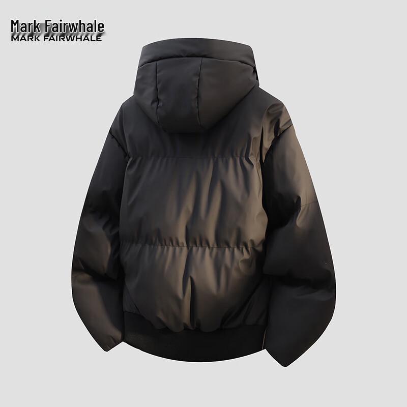Mark Fairwhale Men's Korean Style Hooded Workwear Puffer Jacket