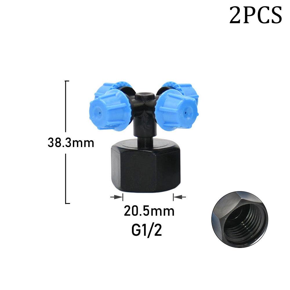 

Greenhouse Drip Irrigation Cross Atomizing Nozzle Water Misting Nozzle G1/2 Threaded Connector For Greenhouse 20Pcs