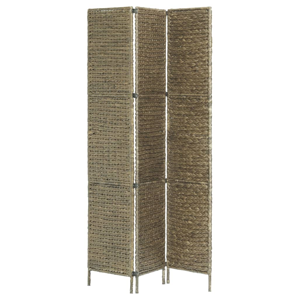 3 Panel Brown Room Divider 116 * 160 cm Wicker (Water Hyacinth)