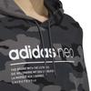 Adidas Neo Camo Logo Print Hoodie Men Tops Black HA1490