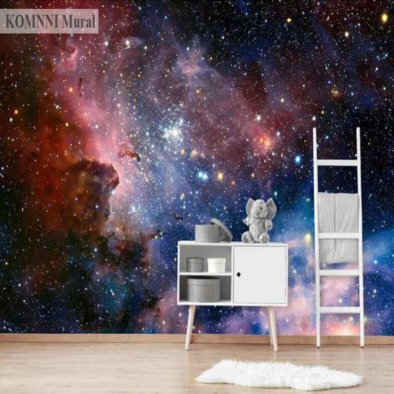 Space Mural 3d Stars Galaxy Wallpaper Living Room Bedroom Backdrop Mural Wallpaper Home Decor
