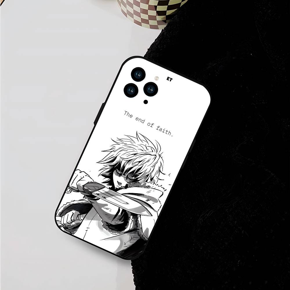 v-Vinland Saga For iPhone 13,17,11,12,16,14,15,Plus,Pro Max Soft Silicone Black Phone Case