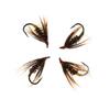6PCS 12# Peacock Soft Hackle Copper Wire Wet Fly Nymph Rib Artificial Insect Baits Trout Bass Grayling Fishing Lures