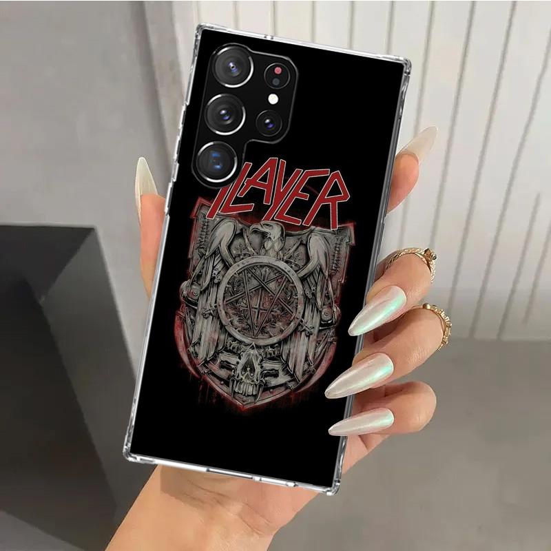 Slayer Heavy Metal Rock Band Phone Case for Samsung Galaxy S26 S24 S23 Ultra S25 Edge S22 S21 Plus S20 FE + Soft Print Shell Fun