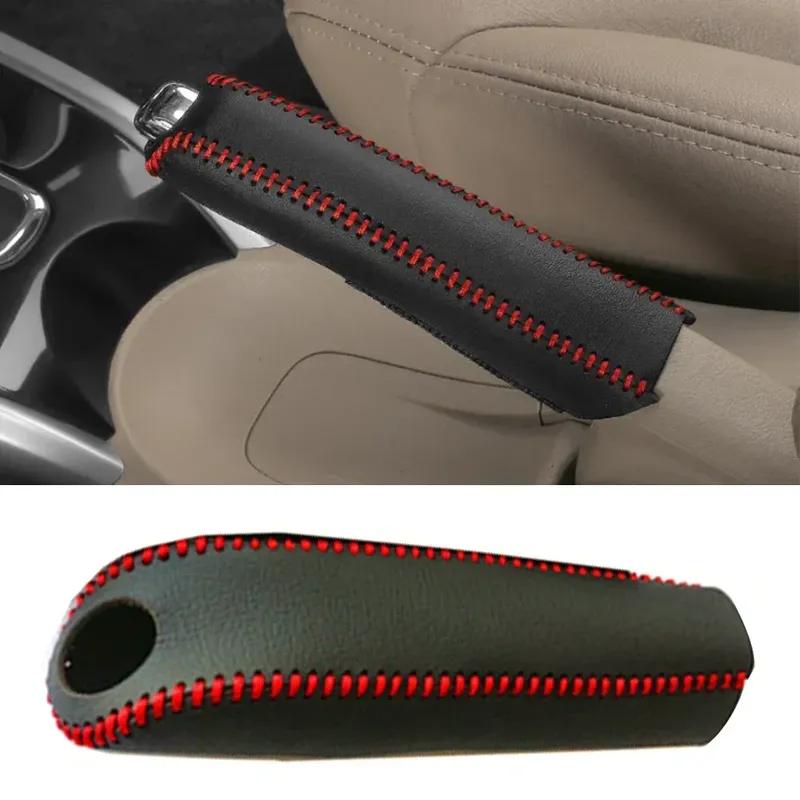 Car Leather Gears Handbrake Cover Shift Lever Cover Auto Interior Accessories Handle Sleeve Car Accessories