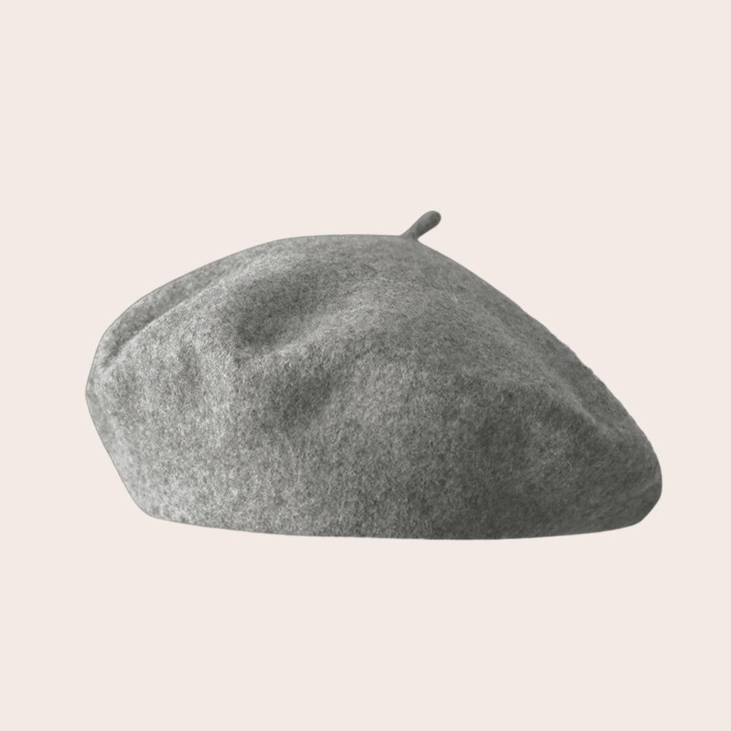 Autumn and Winter High-end Wear Classic Wool Beret Women's Universal Retro Literary Solid Color Simple Wool Beret