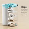 MARYYA Hands-Free Flat Mop with Bucket for Small Spaces
