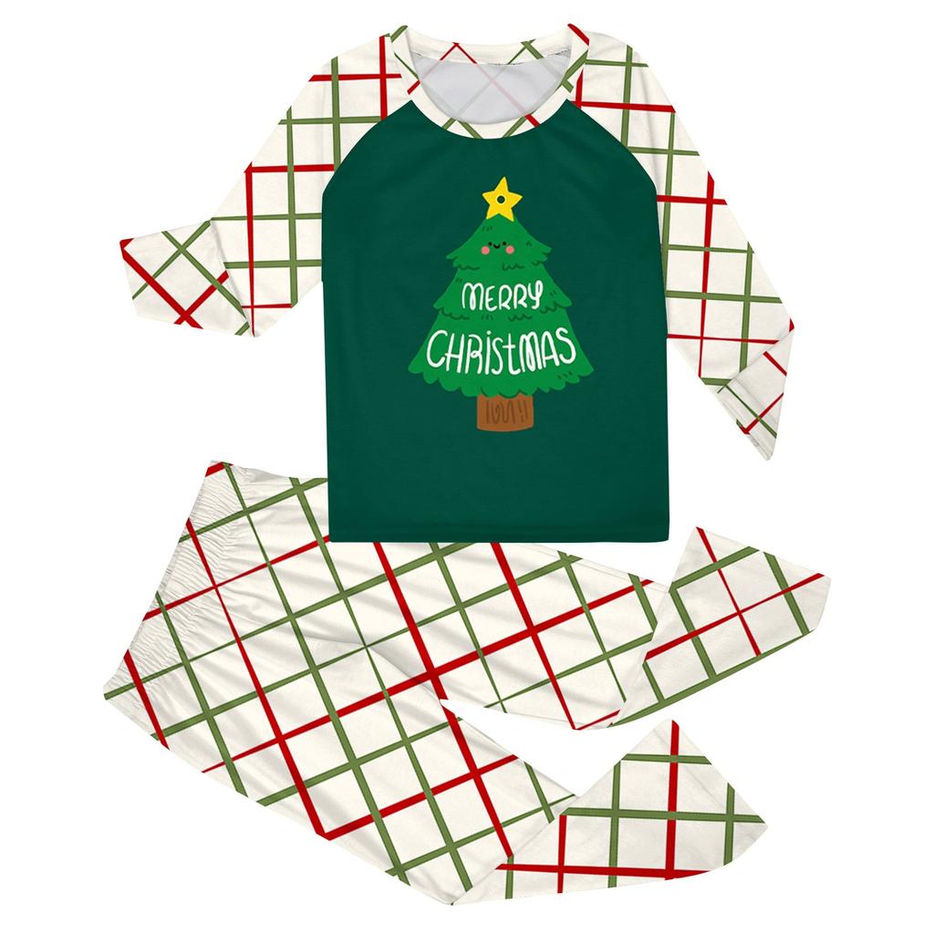 Christmas Parent Child Family Set Home Furnishings Christmas Pajamas Two Piece Set