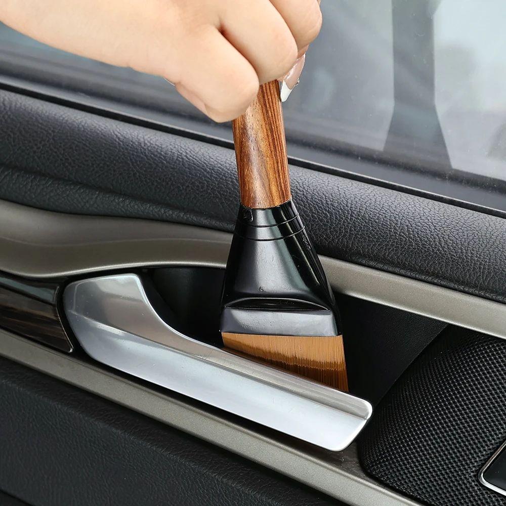 Black Sandalwood Cleaning Brush Air Conditioning Vents Car Cleaning New Car Interior