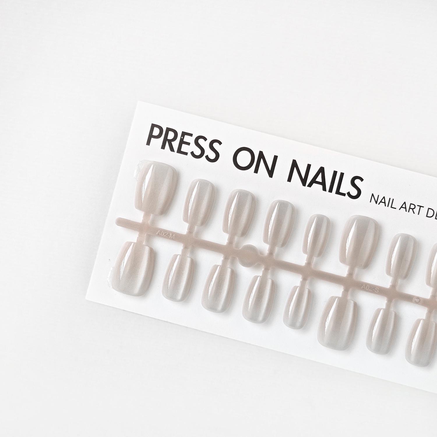 

Jiaolong Блестящий Кошачий Глаз Носимые Ногти - Однотонный Маникюр Съемные Наклейки