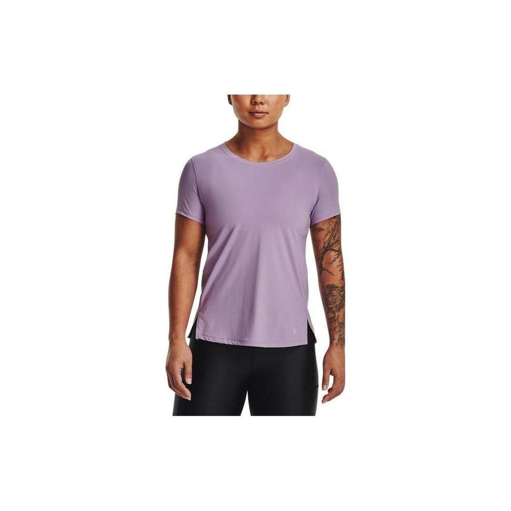 Under Armour Breathable Running Short Sleeve T-Shirt Women Tops Purple 1369764-566